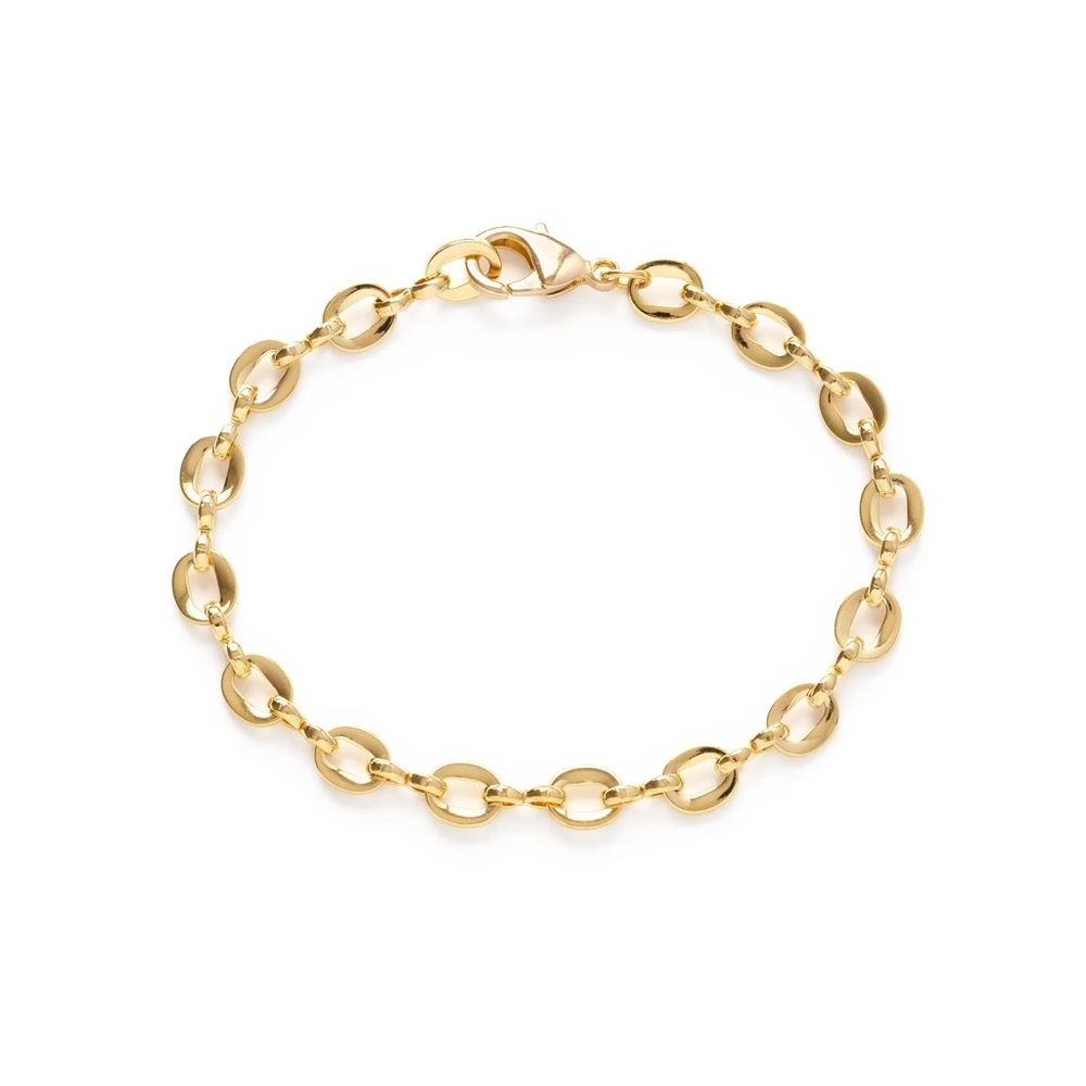 Roma Chain Bracelet - 7” 14k Gold Dipped, Eco-Friendly, Made in the US